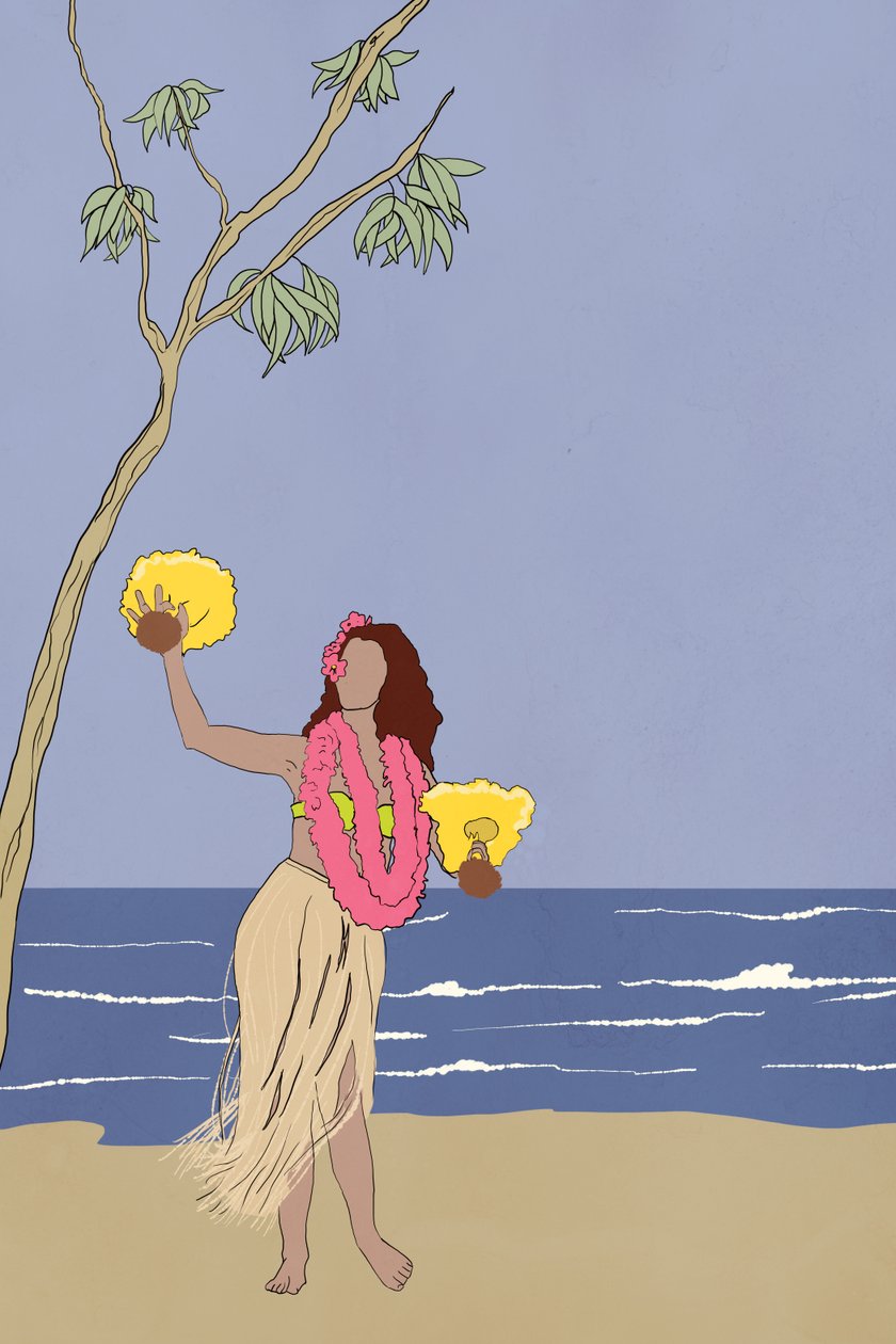 Hula Girl, 2022 (digitaalinen) tekijältä Roberta Murray