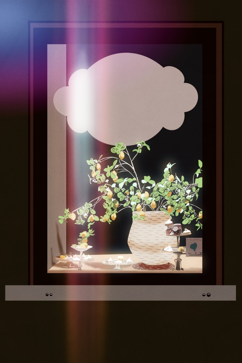 Patisserie Window, 2022 (digitaalinen) tekijältä Roberta Murray