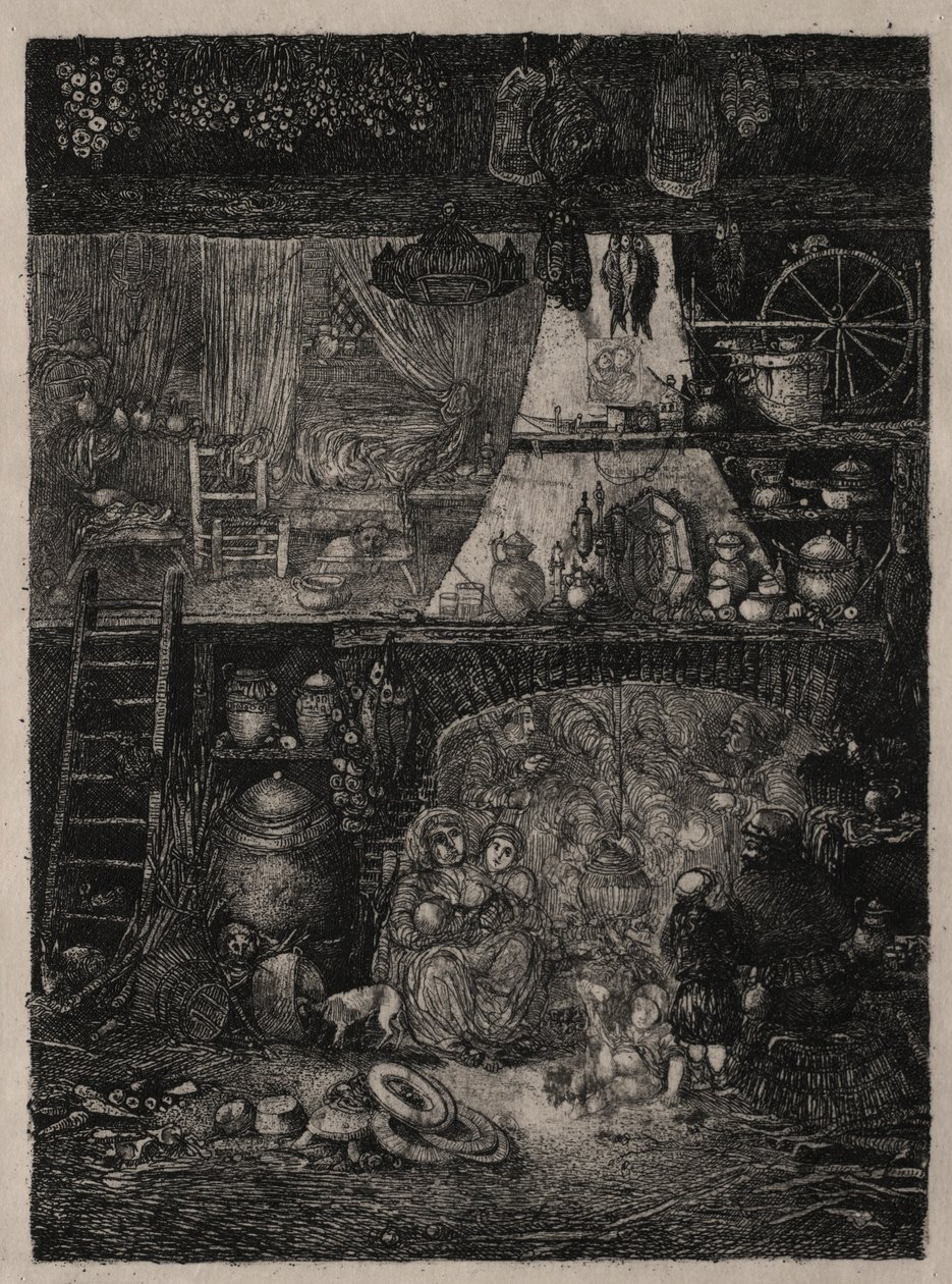 Talonpoikaissisustus Haute-Garonnessa, 1858. tekijältä Rodolphe Bresdin