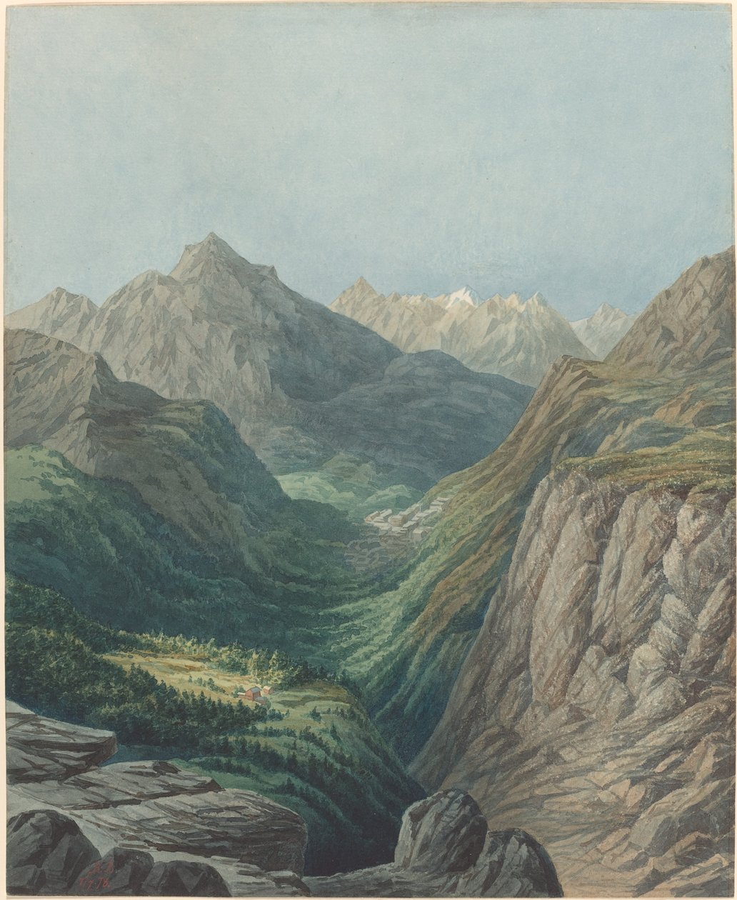 Alppien laakso tekijältä Rodolphe Leon Berthoud