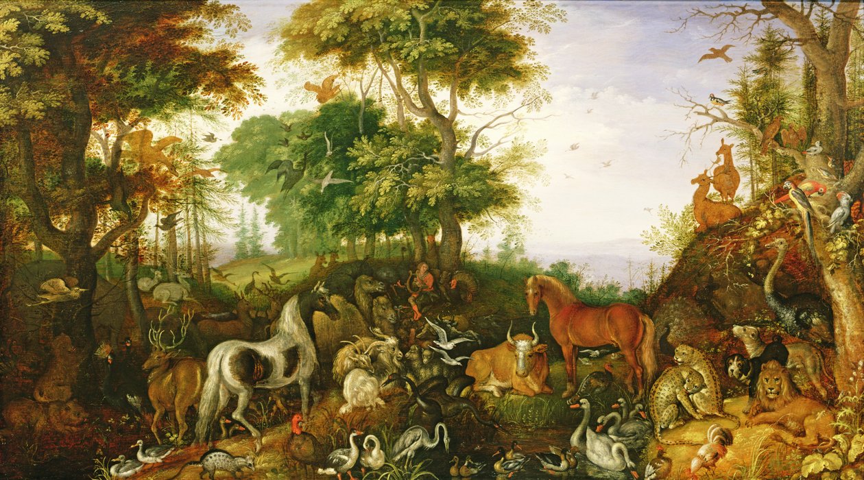 Orpheus Charming the Animals (öljy) tekijältä Roelandt Jacobsz. Savery