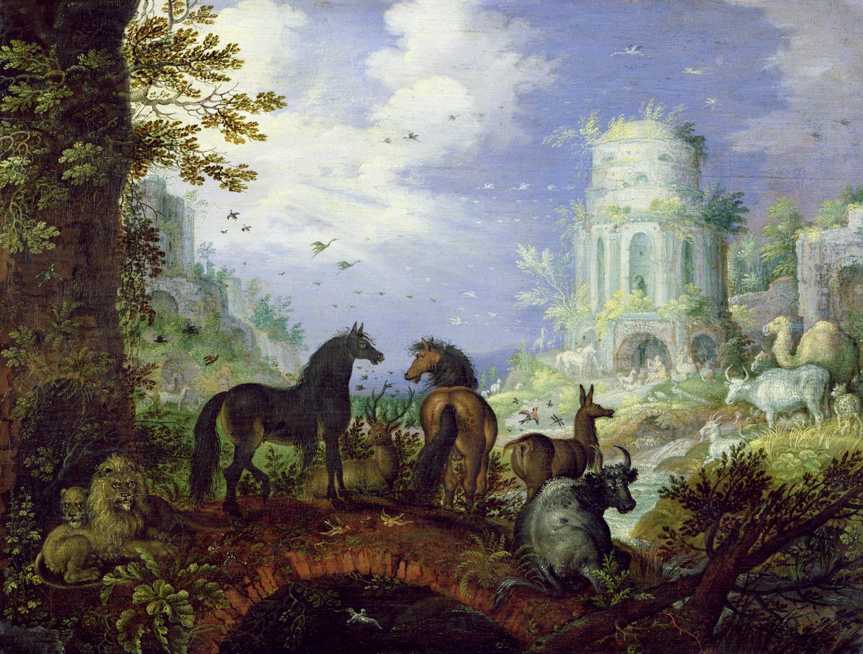 Orpheus Charming the Animals, 1626 tekijältä Roelandt Jacobsz. Savery