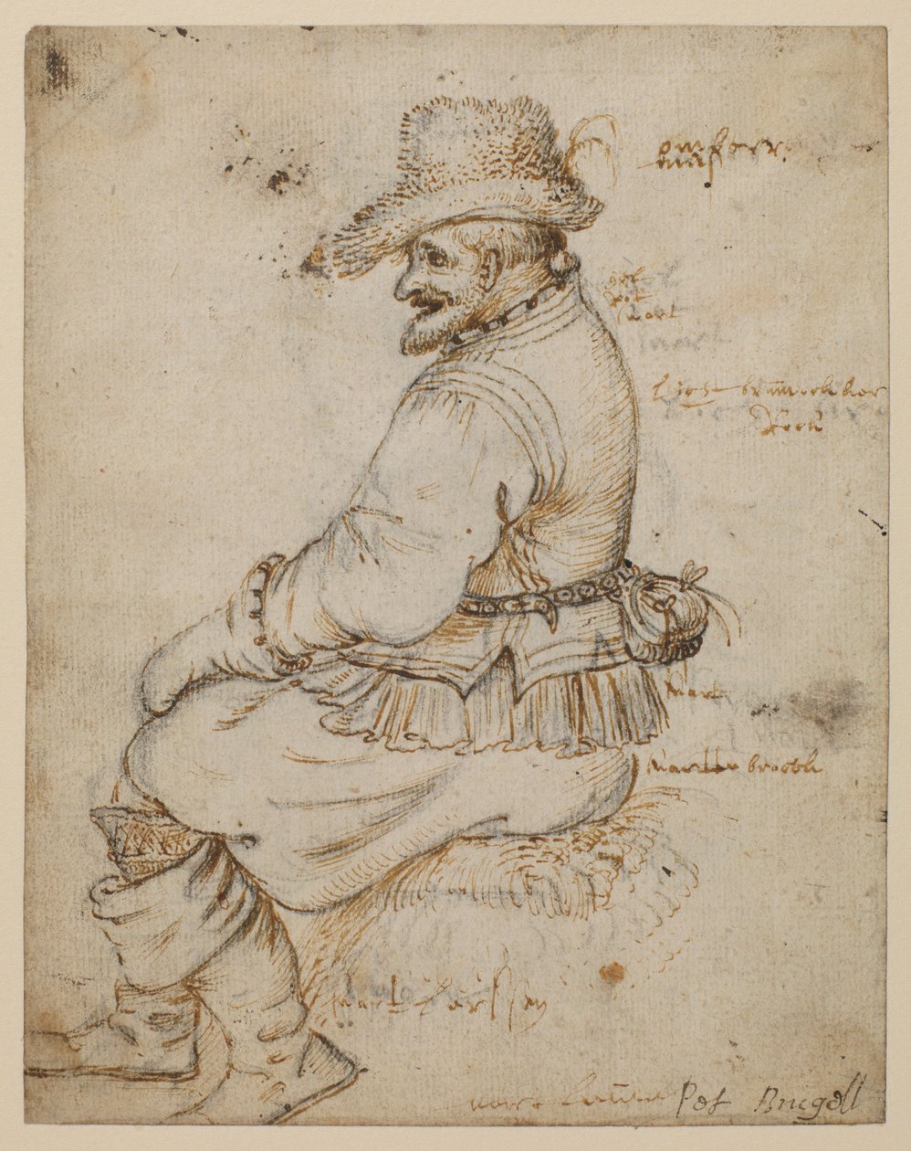 Istuva porvari (recto) tekijältä Roelandt Jacobsz. Savery