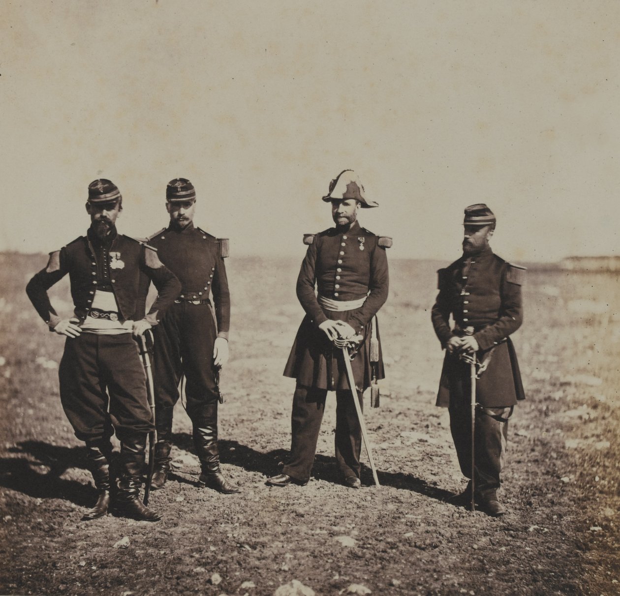 Kenraali Beuret ja hänen esikuntansa upseerit tekijältä Roger Fenton