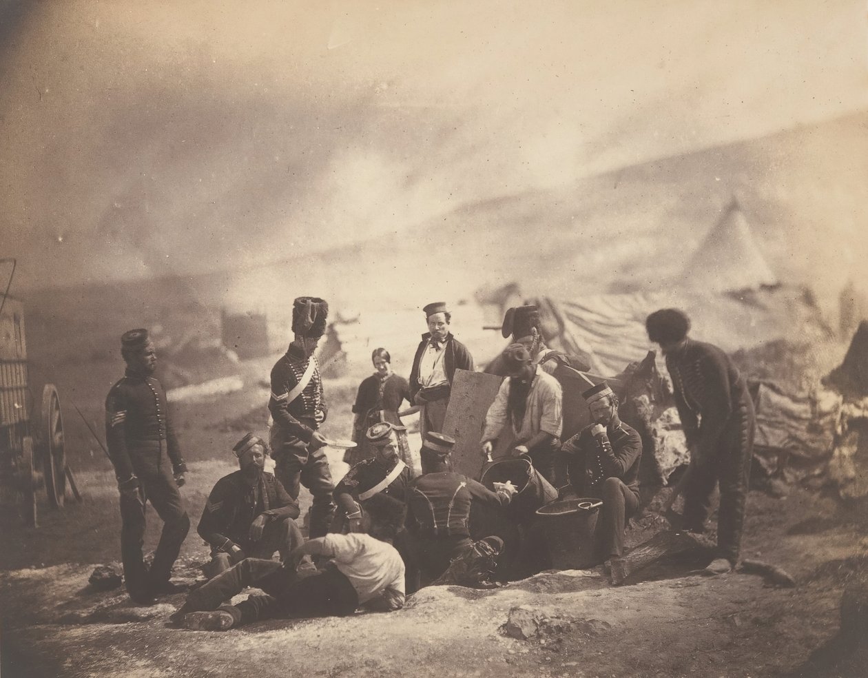 8. husaarien keittotalo, 1855. tekijältä Roger Fenton