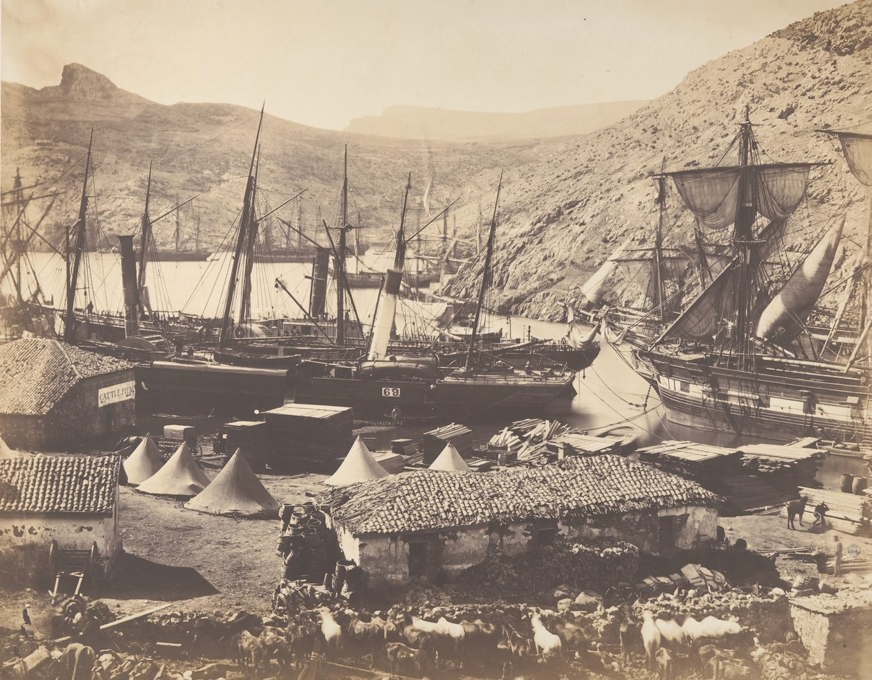 Cossack Bay, Balaklava, 1855. tekijältä Roger Fenton