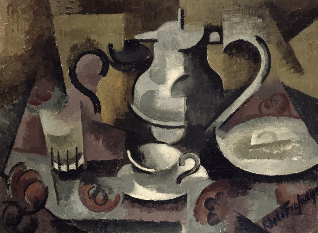 Asetelma kolmella kahvalla tekijältä Roger de La Fresnaye