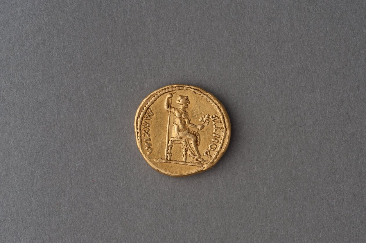 Tiberiuksen Aureus (kulta) tekijältä Roman