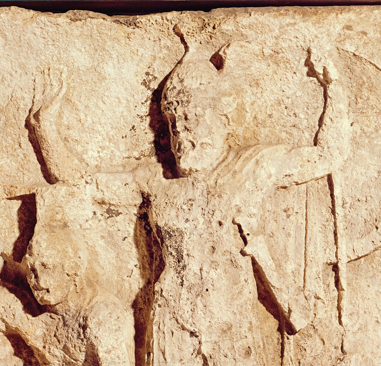 Friisi, joka kuvaa kreikkalaista kenraalia Troijan piirityksessä (yksityiskohta) tekijältä Roman