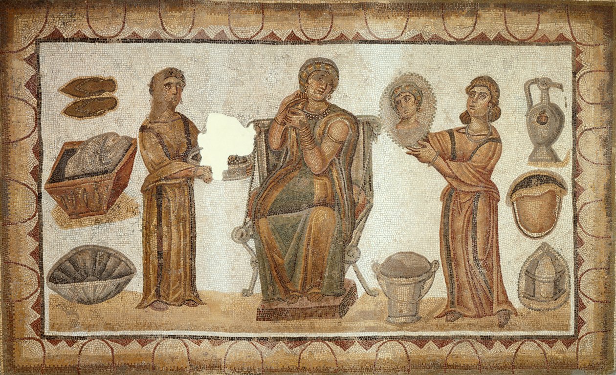 Sidi Ghribin nainen wc:ssä (mosaiikki) tekijältä Roman