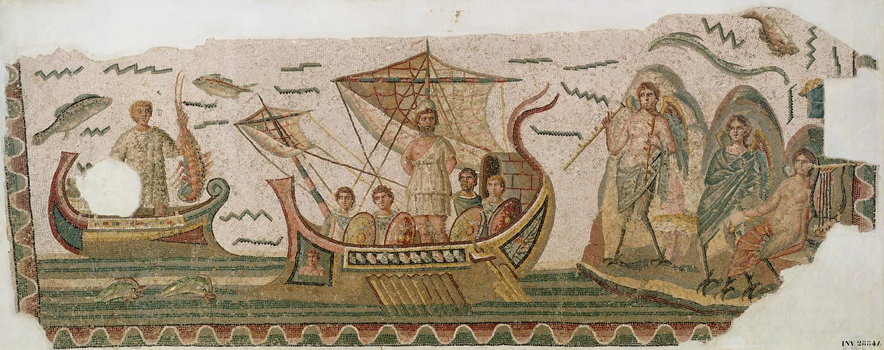 Ulysses ja sireenit (mosaiikki) tekijältä Roman