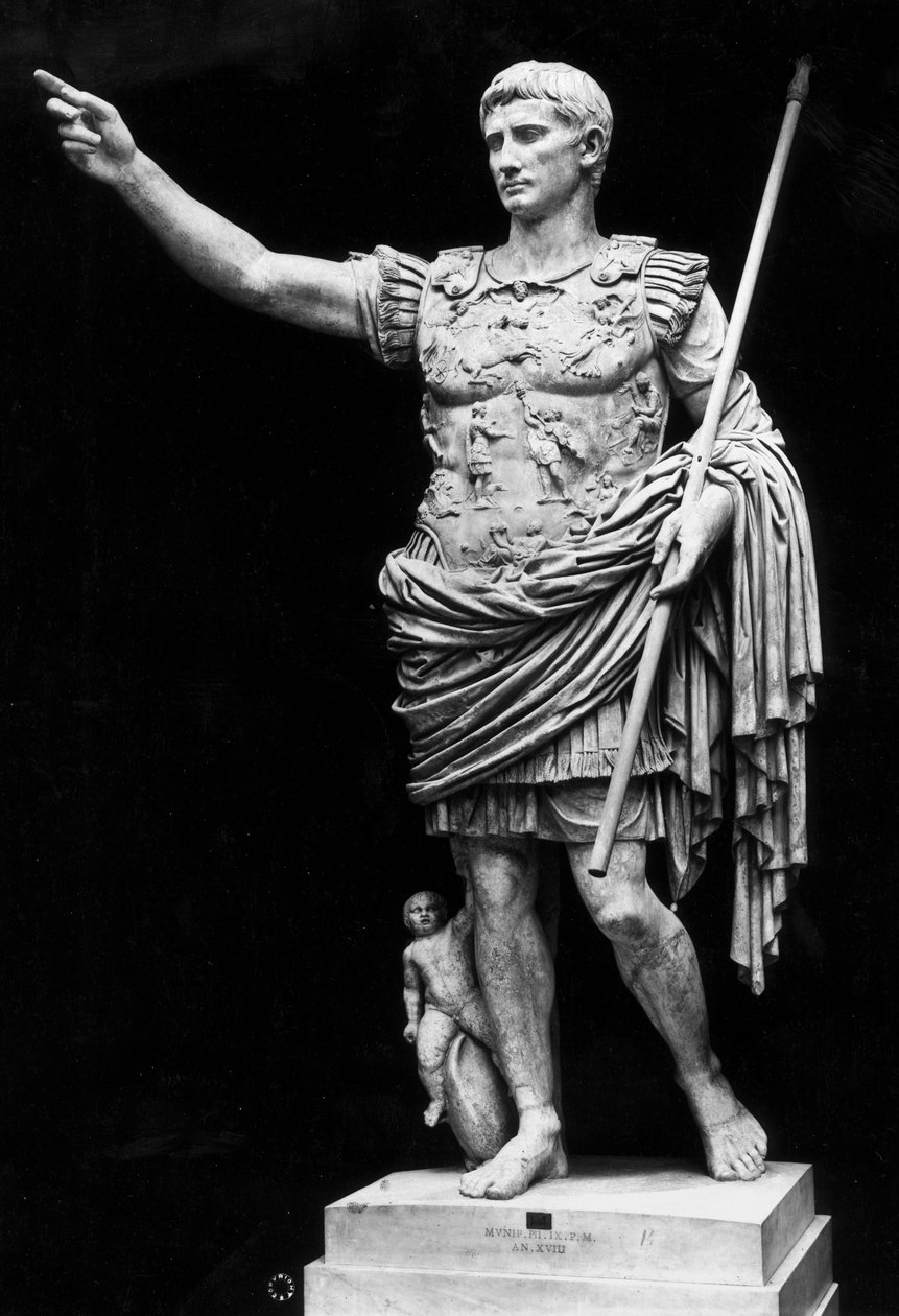Augustus of Prima Porta (marmori) (m/w kuva) tekijältä Roman
