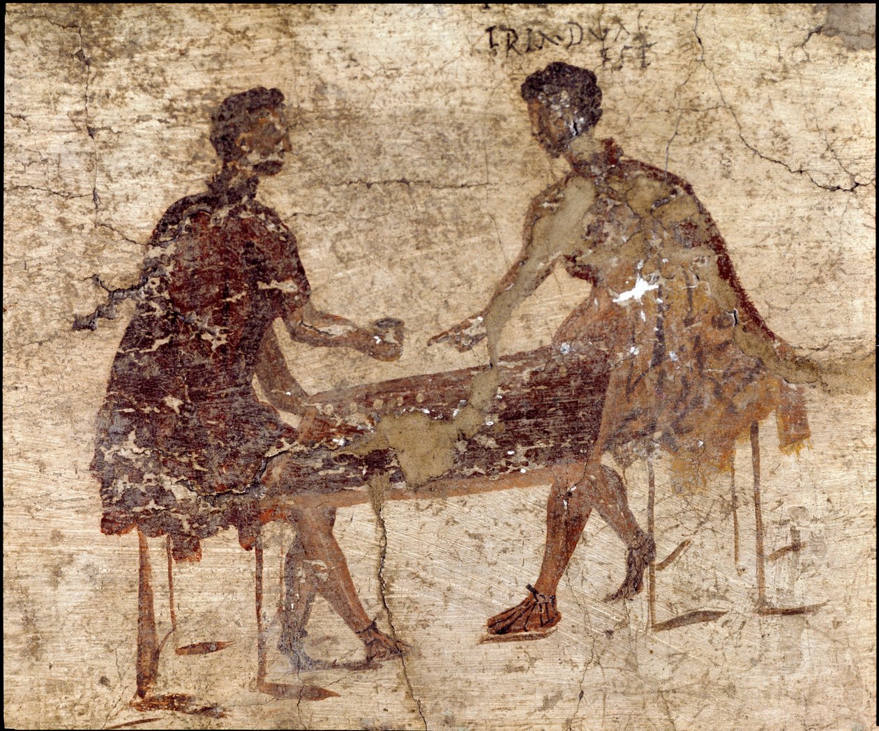 Noppapelaajat (fresko tekijältä Roman