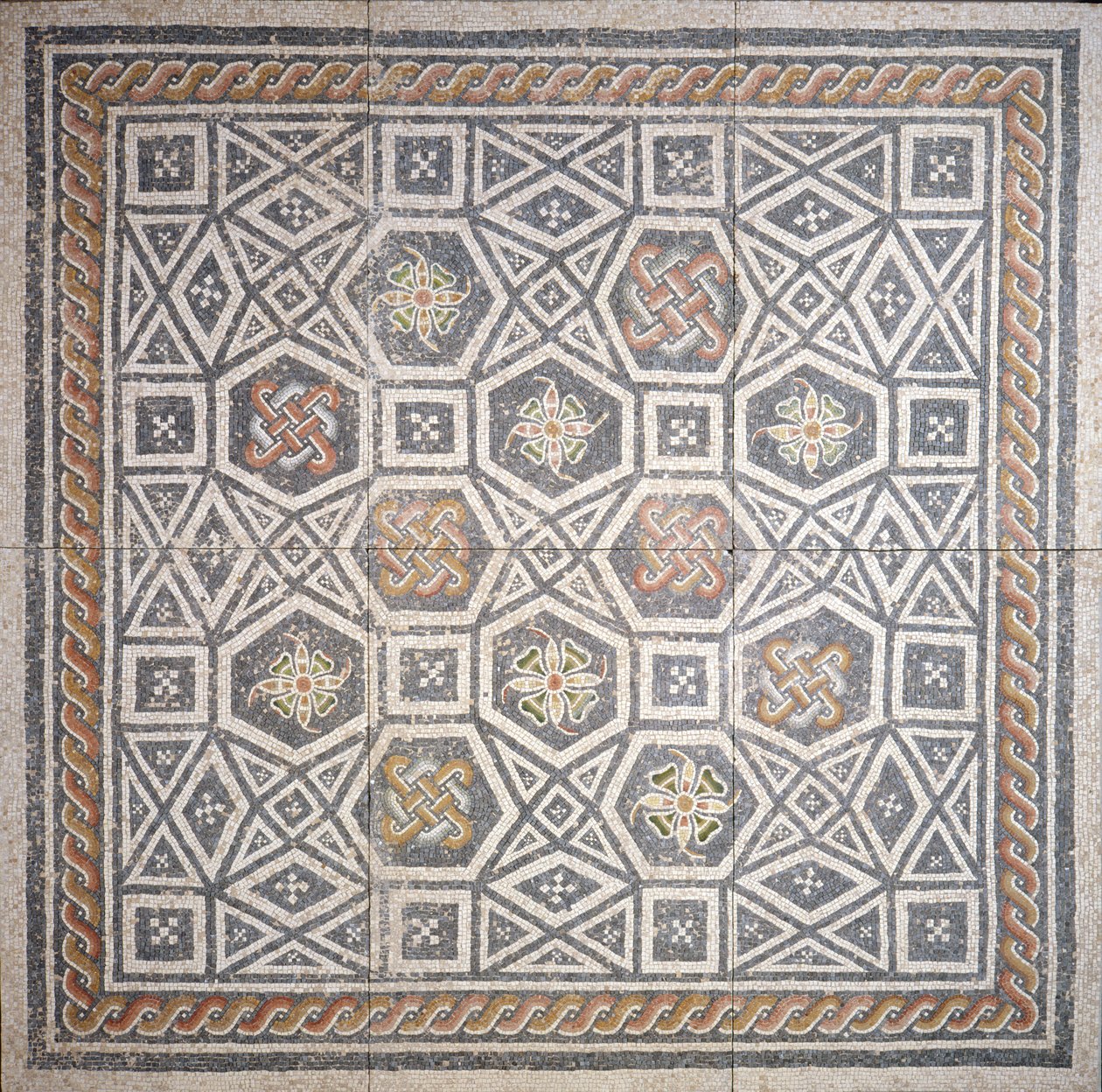 Mosaiikki, 2. vuosisata (marmori ja lasi) tekijältä Roman