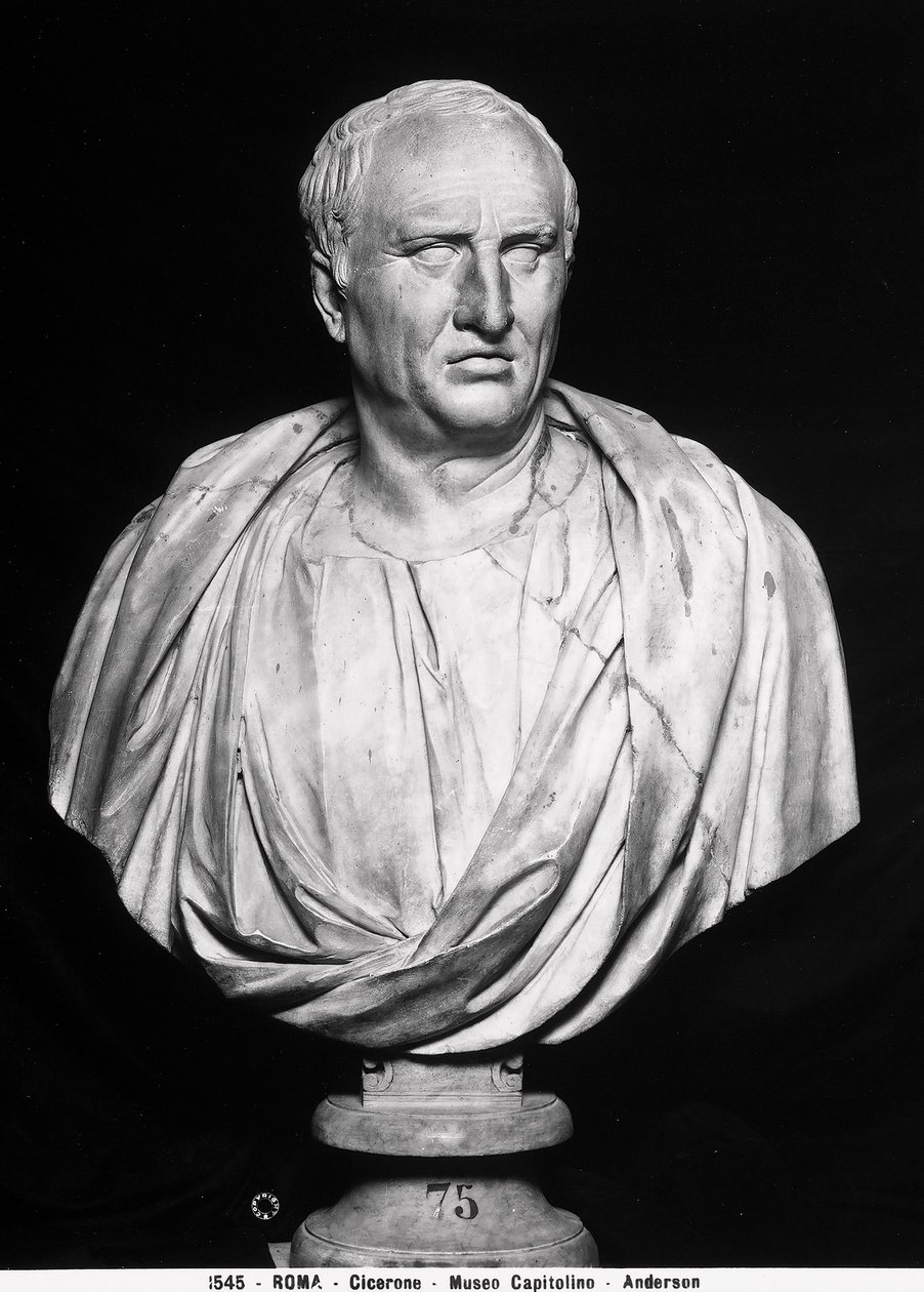 Marcus Tullius Ciceron rintakuva (marmori) tekijältä Roman Roman