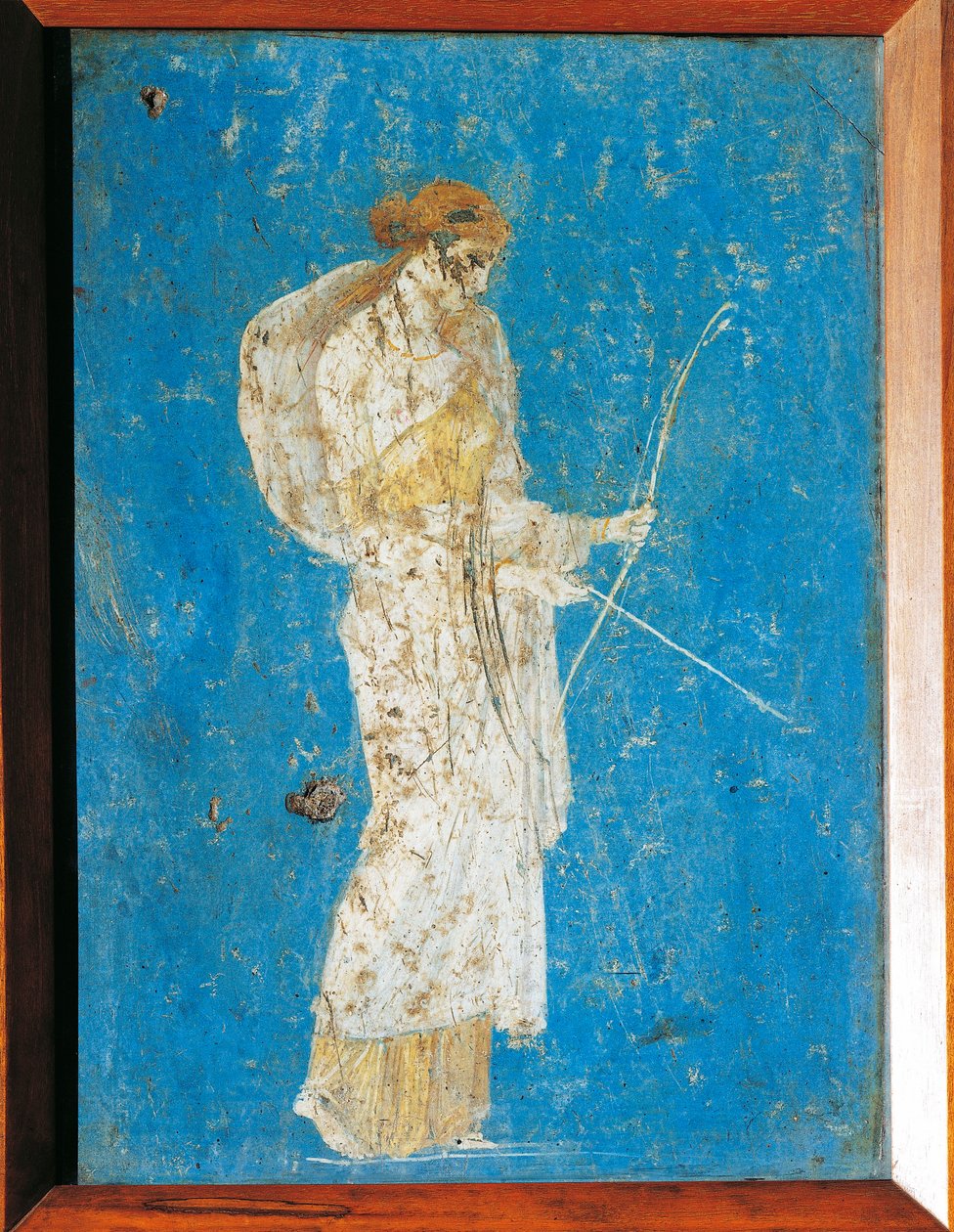 Dianaa kuvaava roomalainen fresko Pompejista, Italiasta tekijältä Roman Roman