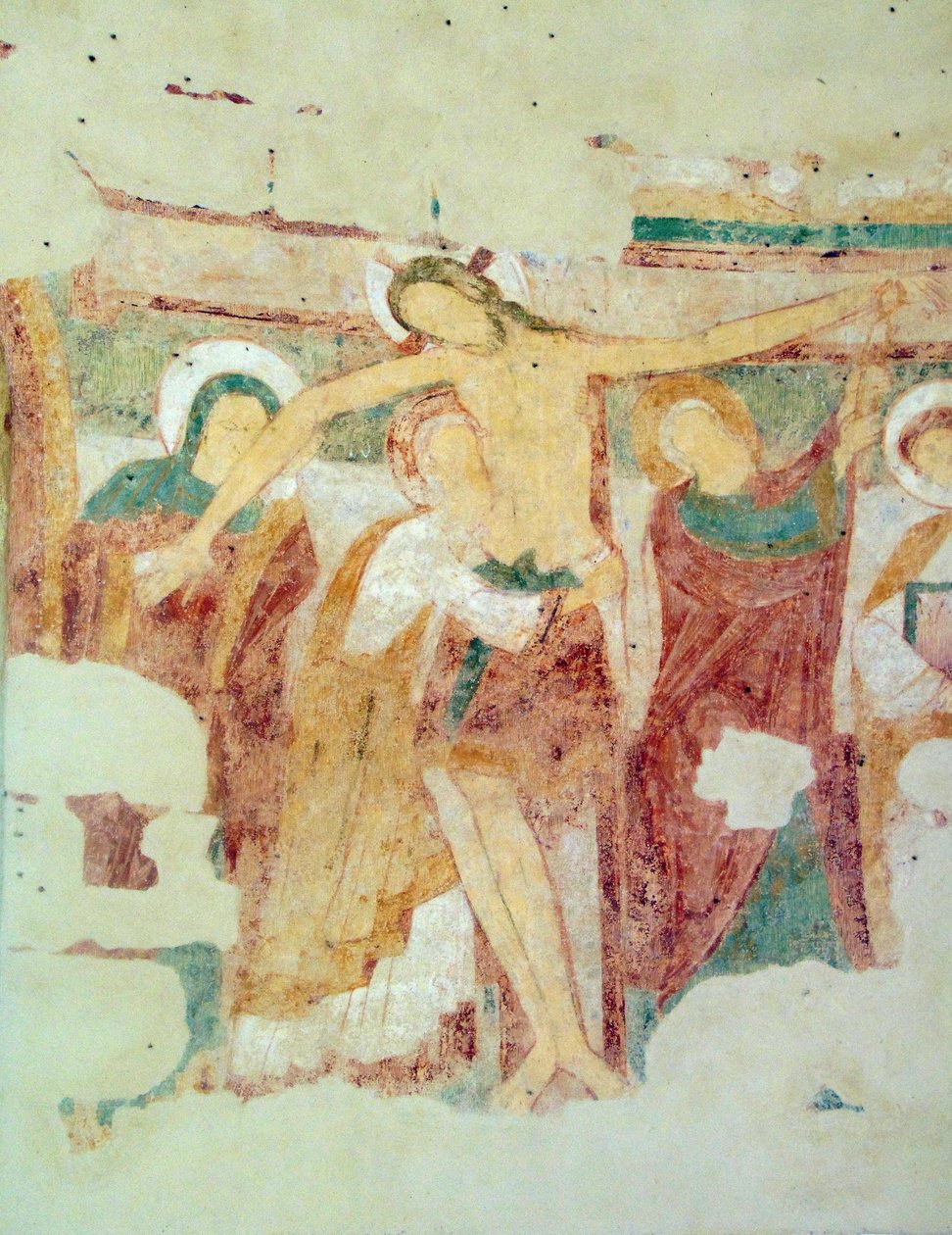 Fresko, Saint-Jean du Liget -kappeli, Touraine tekijältä Romanesque
