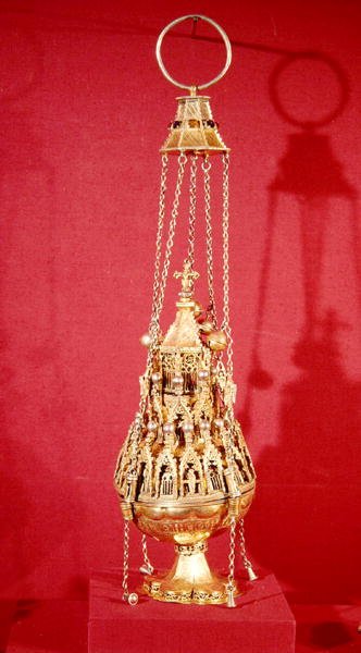 Censer, Bistritzan luostarista (kullattua hopeaa) tekijältä Romanian School