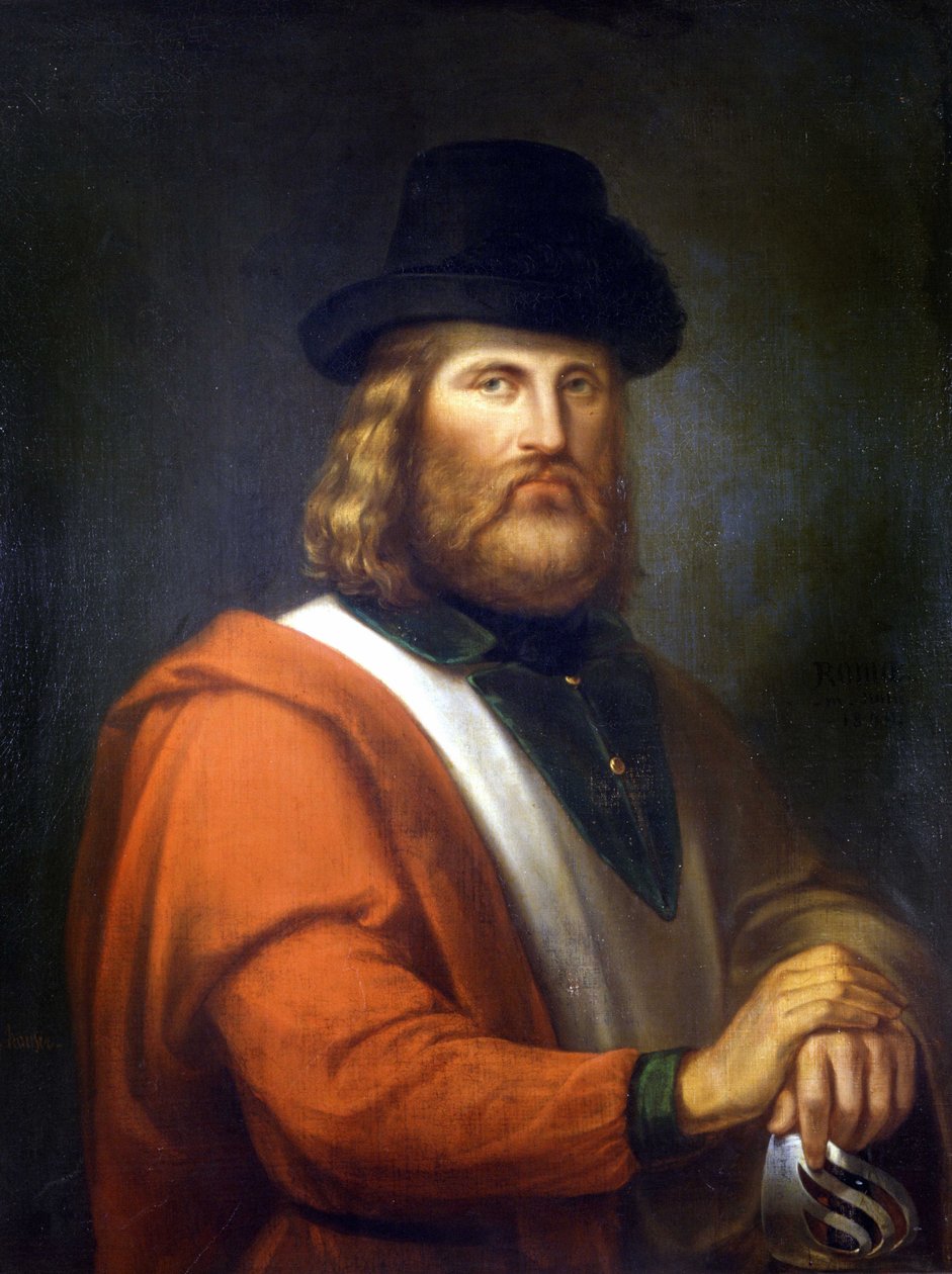 R.E.Hauserin Giuseppe Garibaldin maalaus tekijältä Rudolf Eduard Hauser