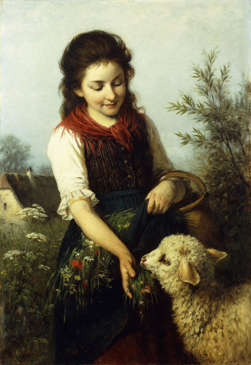 Karitsan ruokkiminen, tekijältä Rudolf Epp