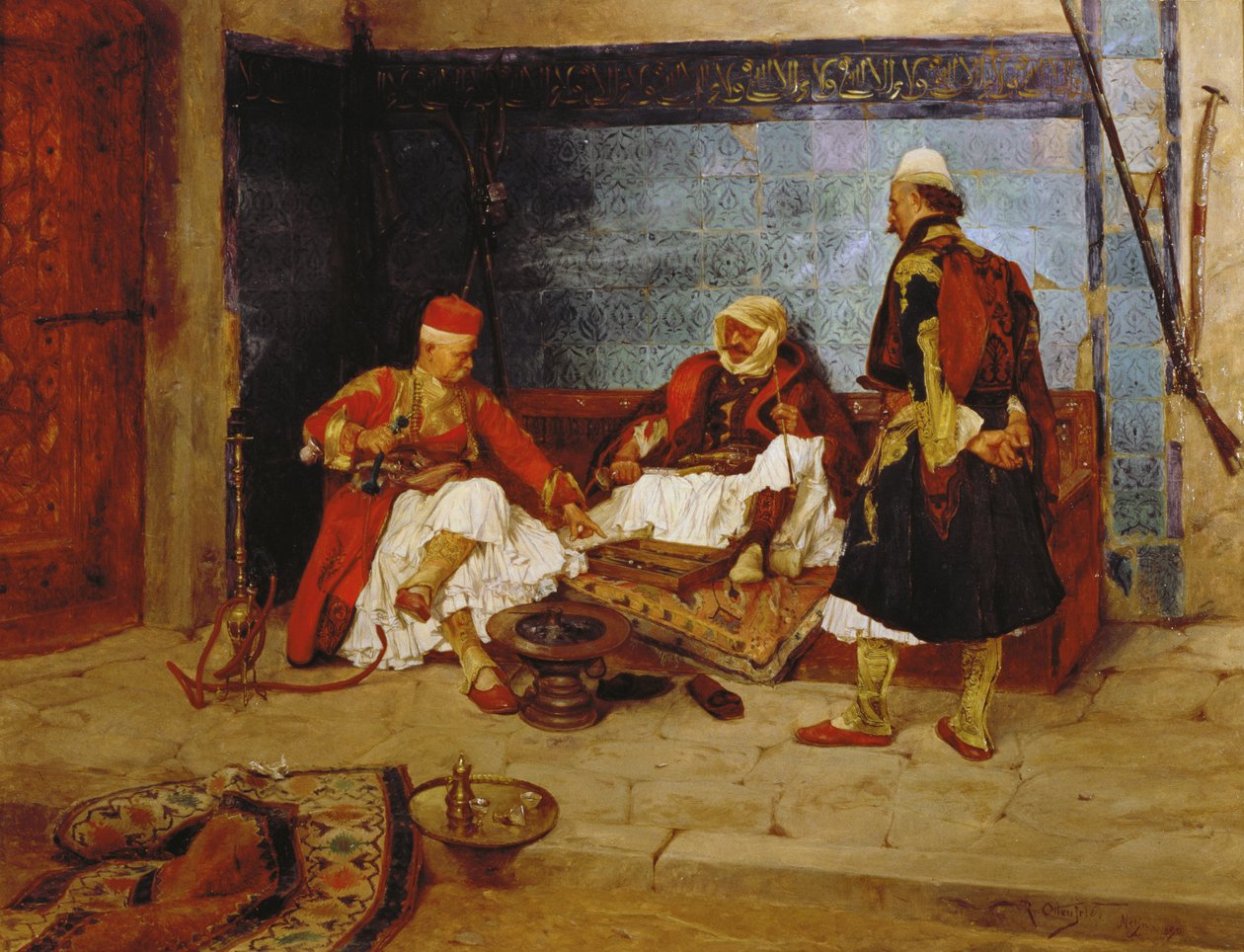 Backgammon, 1890 tekijältä Rudolf Otto Ritter von Ottenfeld