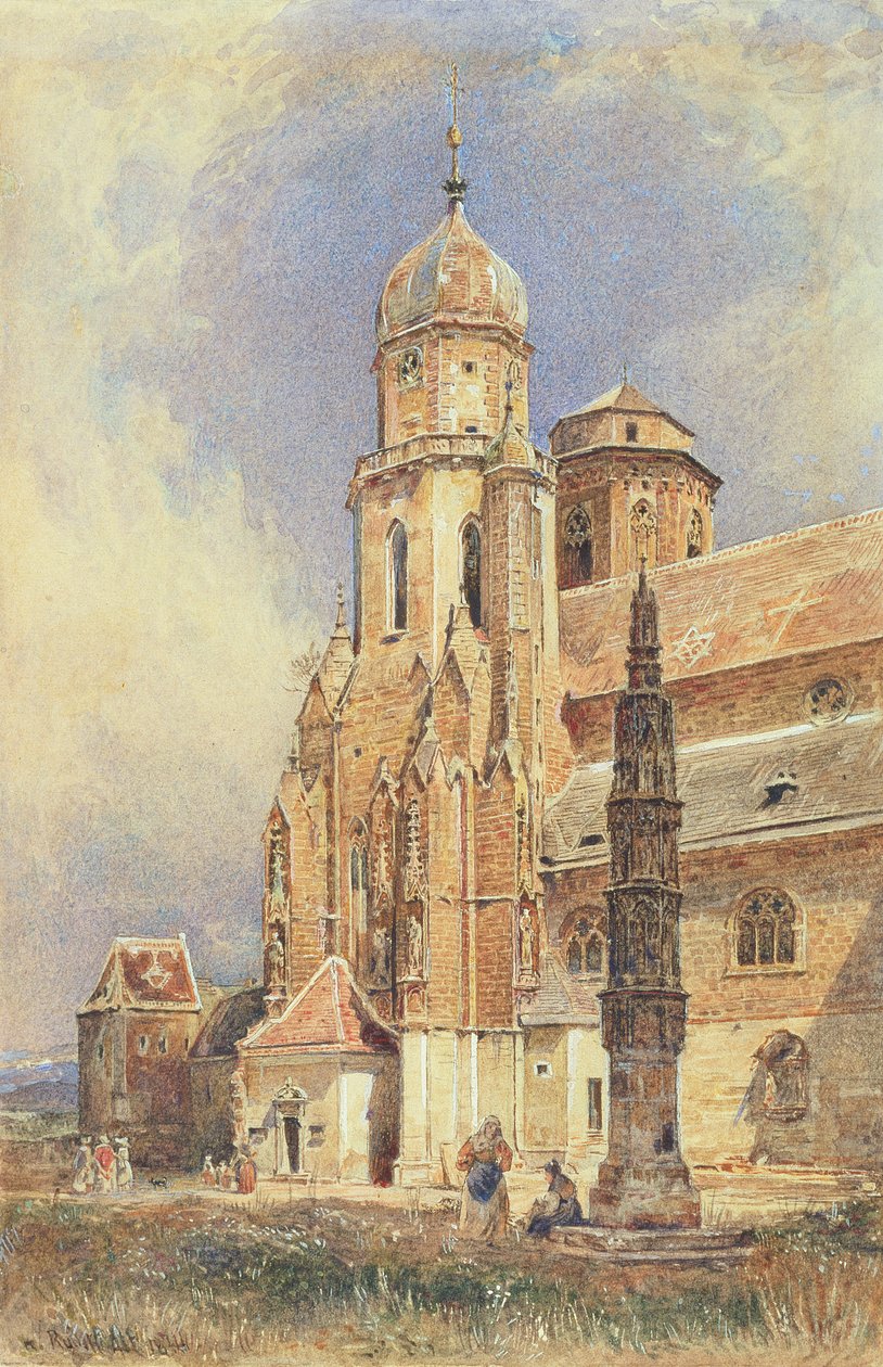Klosterneuburgin luostarikirkko, 1844 tekijältä Rudolf von Alt