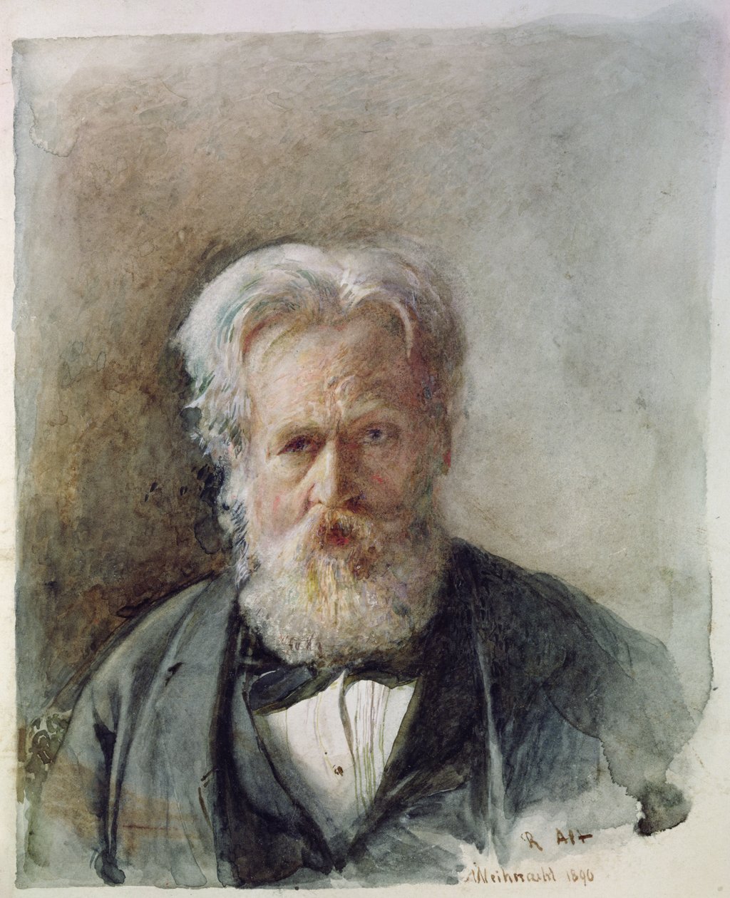 Omakuva, 1890, (wc) tekijältä Rudolf von Alt