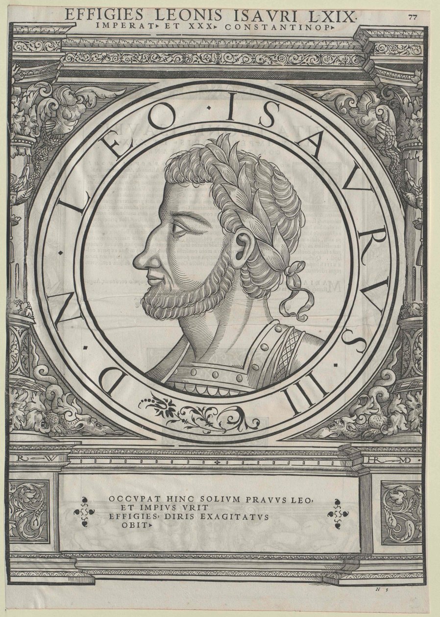 Itä-Rooman keisari Leo III (tuloste) tekijältä Rudolph Wyssenbach
