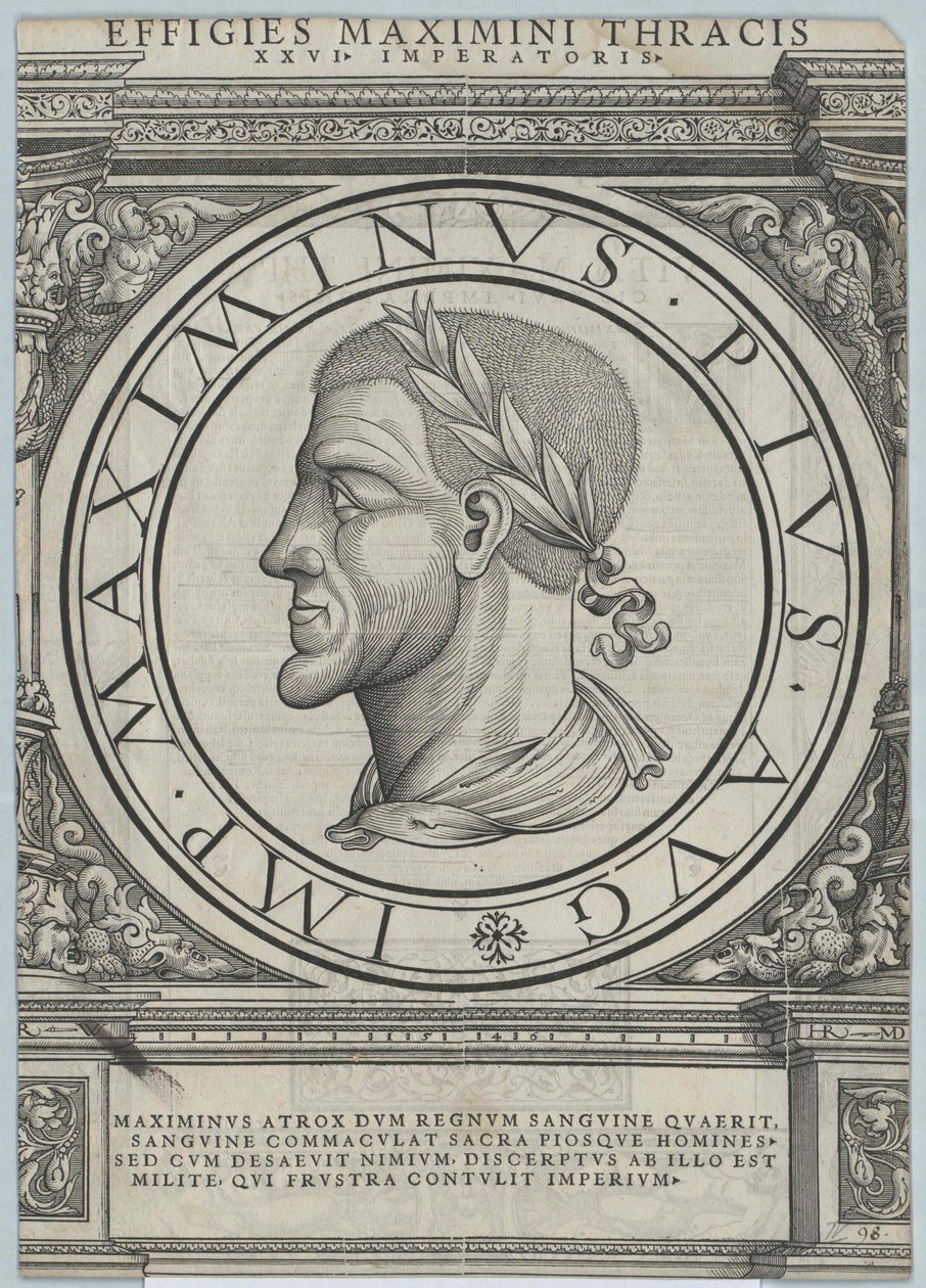 Rooman keisari Maximinus Thrax (painettu) tekijältä Rudolph Wyssenbach