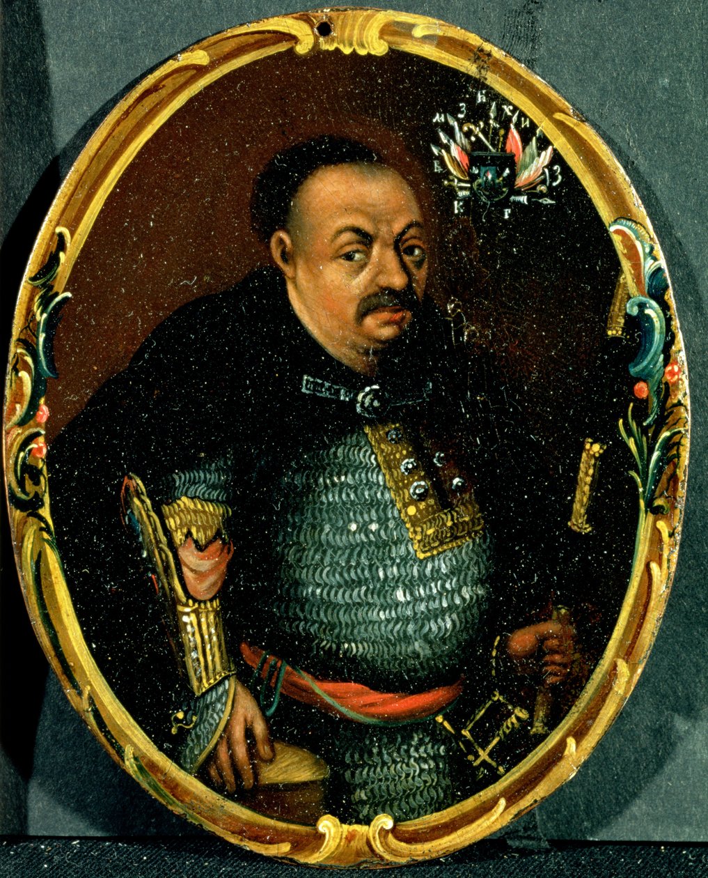 Bohdan Hmelnytskyn muotokuva (n. 1595-1657) tekijältä Russian School