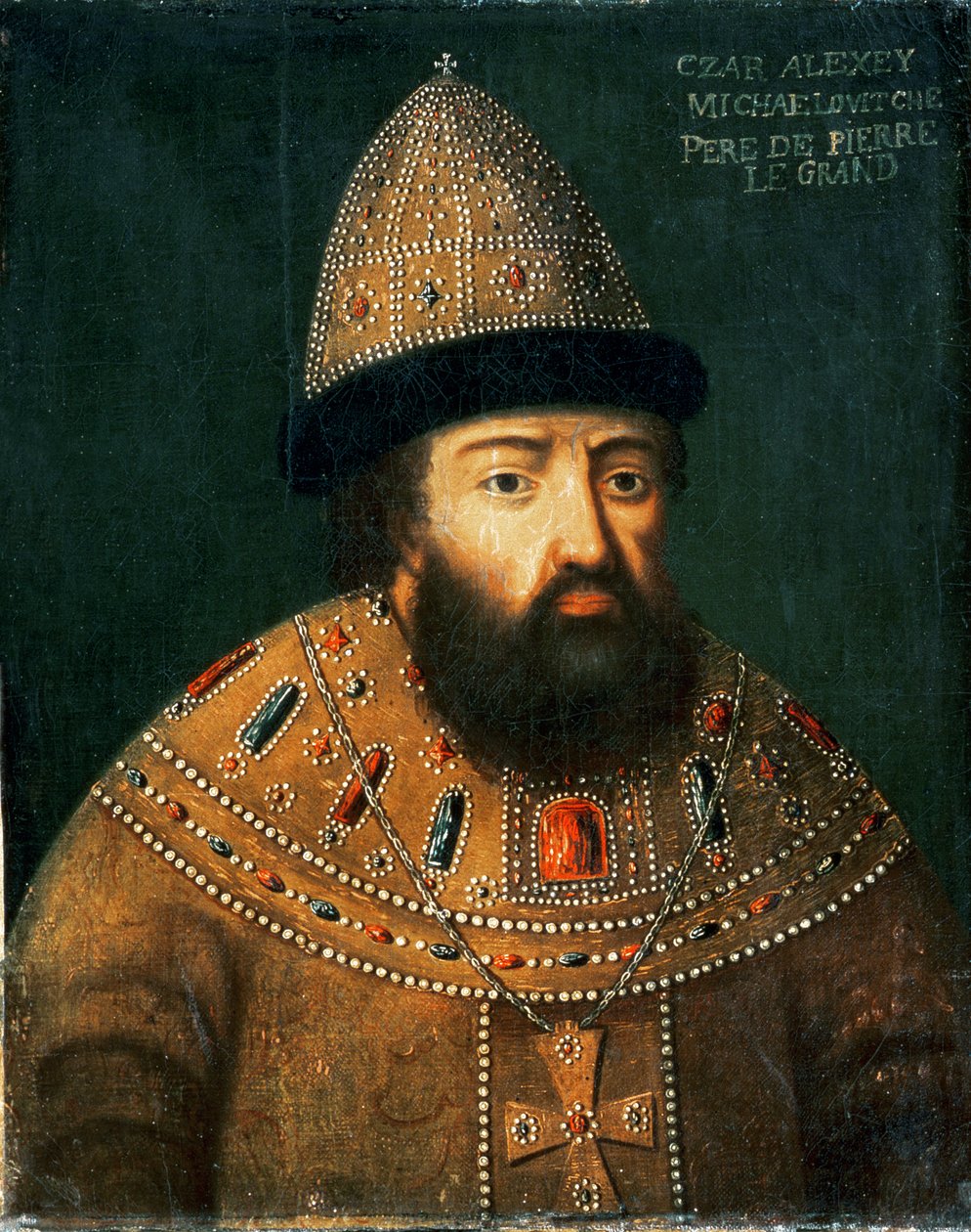Tsaari Aleksei I Mihailovitšin (1629-76) muotokuva tekijältä Russian School