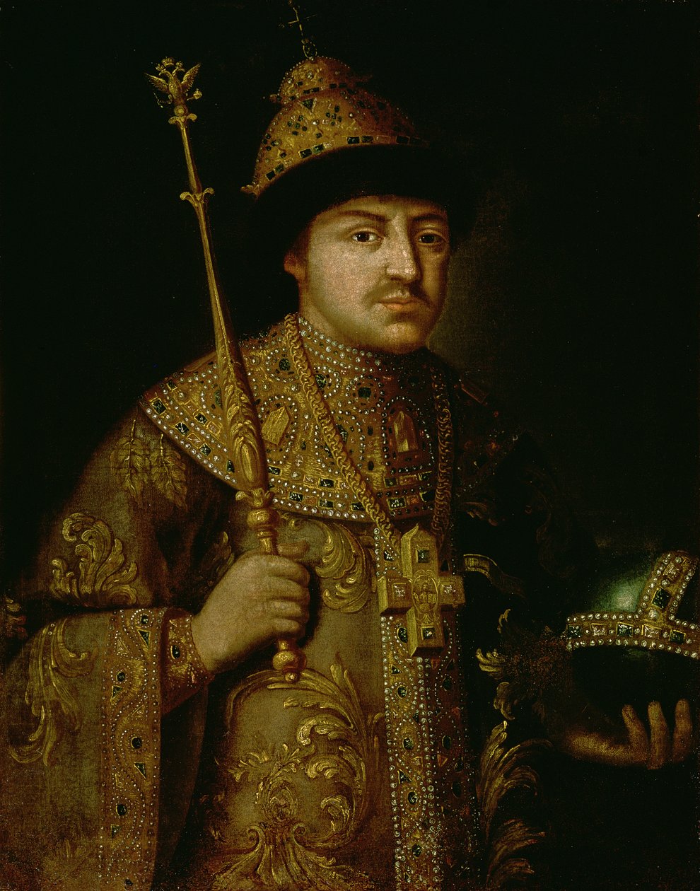Muotokuva tsaari Fjodor III Aleksejevitšistä (1661-1682) tekijältä Russian School
