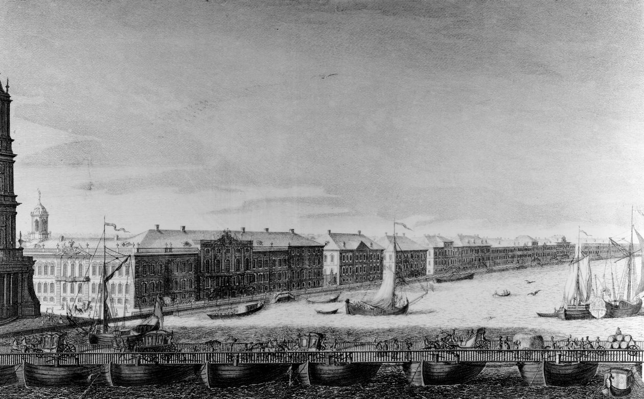 Pyhän Iisakin ponttonisilta Neva-joen yli tekijältä Russian School