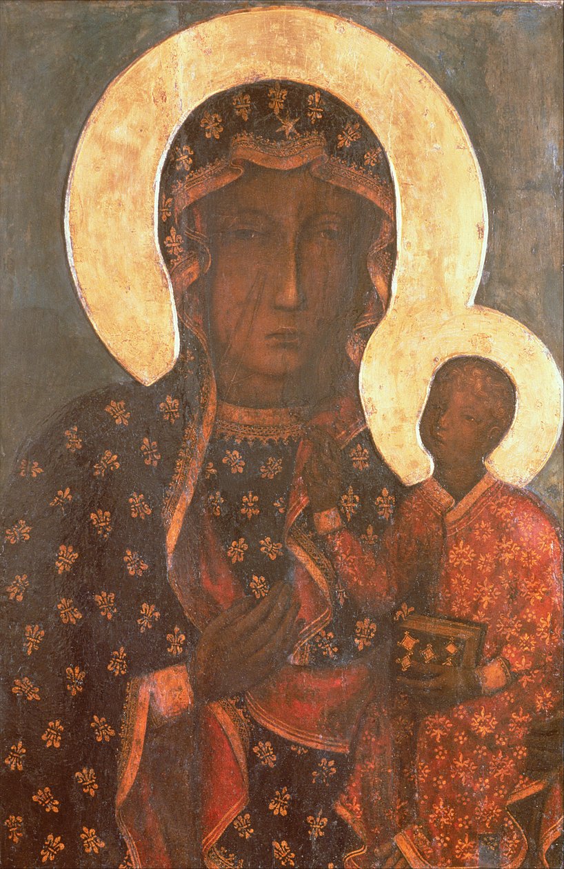 Jasna Goran musta madonna, bysanttilais-venäläinen ikoni (tempera paneelille) tekijältä Russian School