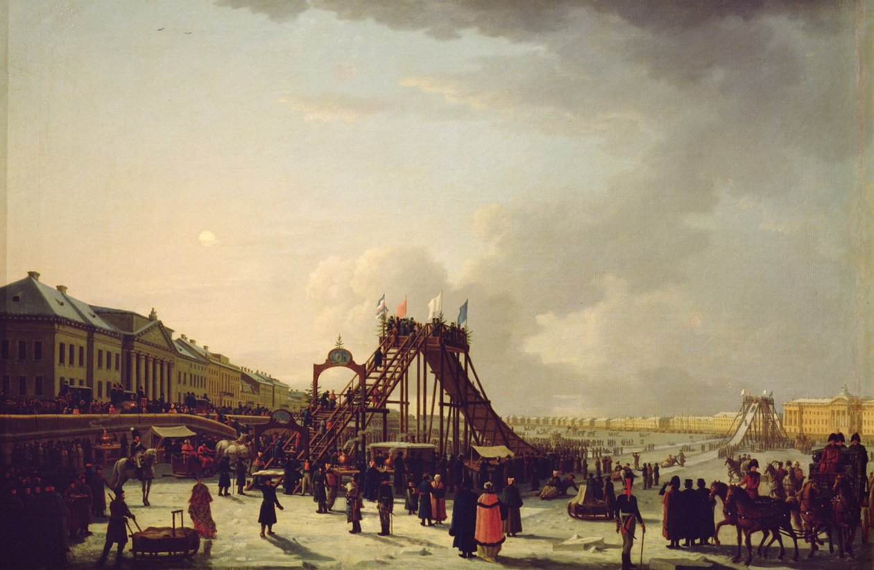 Vuoristoradat Neva-joella Pietarissa, 1803 tekijältä Russian School