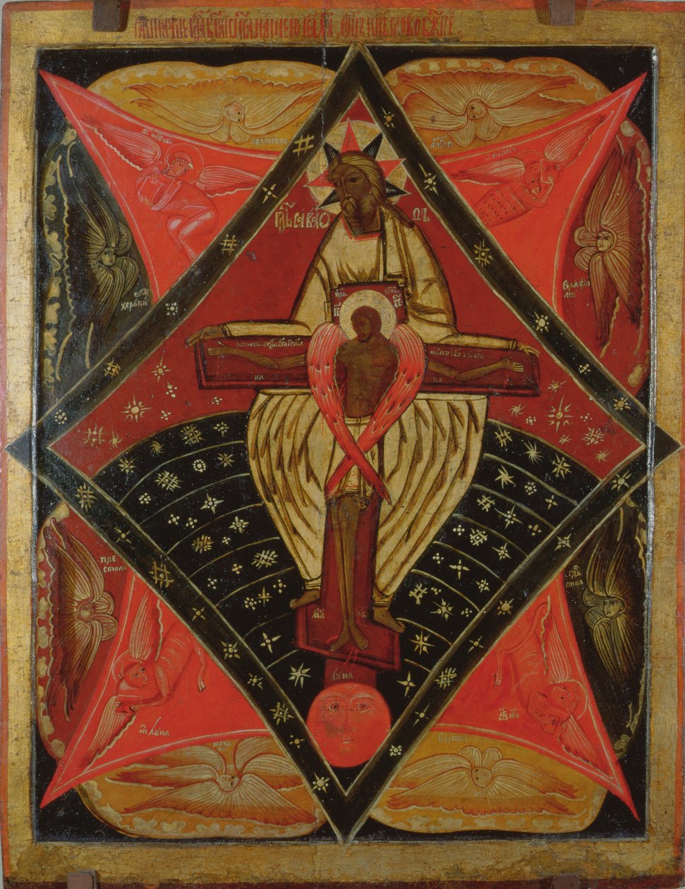 Paternitas, 1600-luku (tempera taulussa) tekijältä Russian School