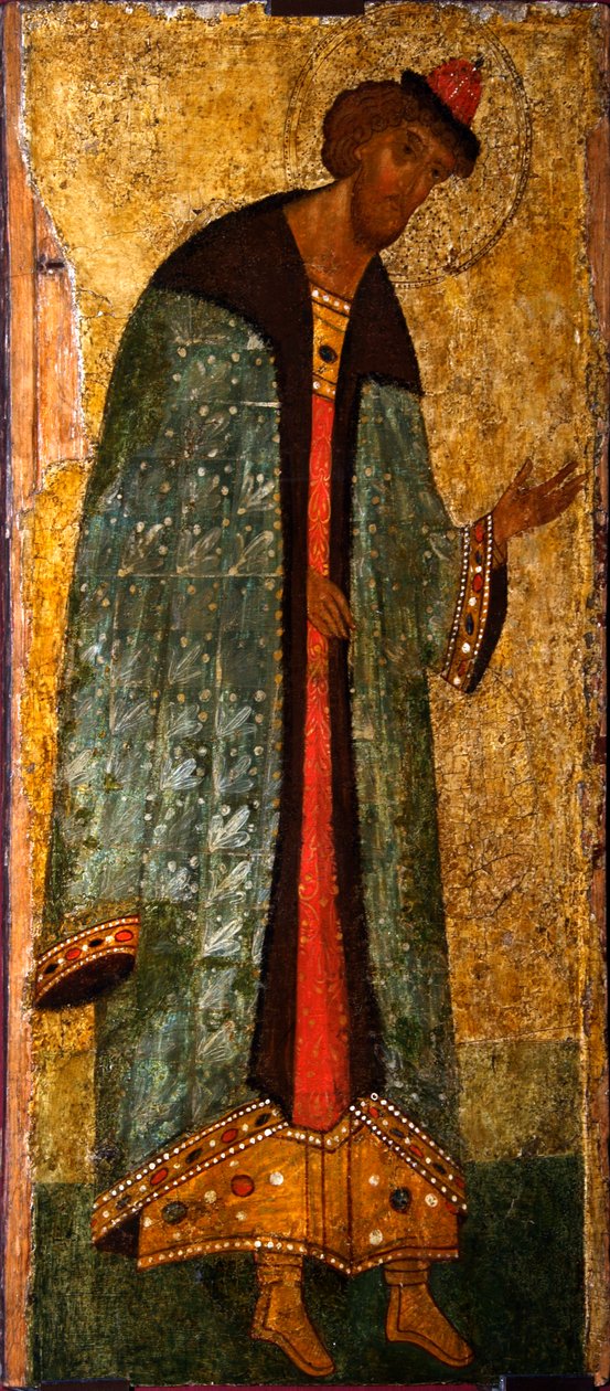 Pyhä prinssi Boris, 1400-luku. tekijältä Russian icon.