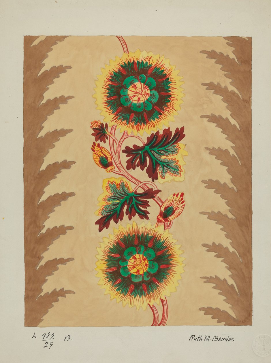 Quilt Section, c. 1936. tekijältä Ruth M Barnes