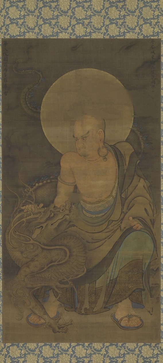 Arhat (Hottara Sonja - Vajraputra) Nanbokucho-kausi, 1300-luvun puoliväli (muste, väri ja kulta silkillä) tekijältä Ryozen