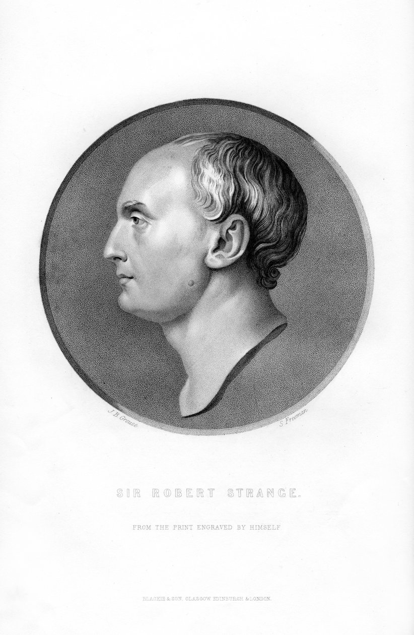 Sir Robert Strange, skotlantilainen taiteilija, 1870 tekijältä S. Freeman
