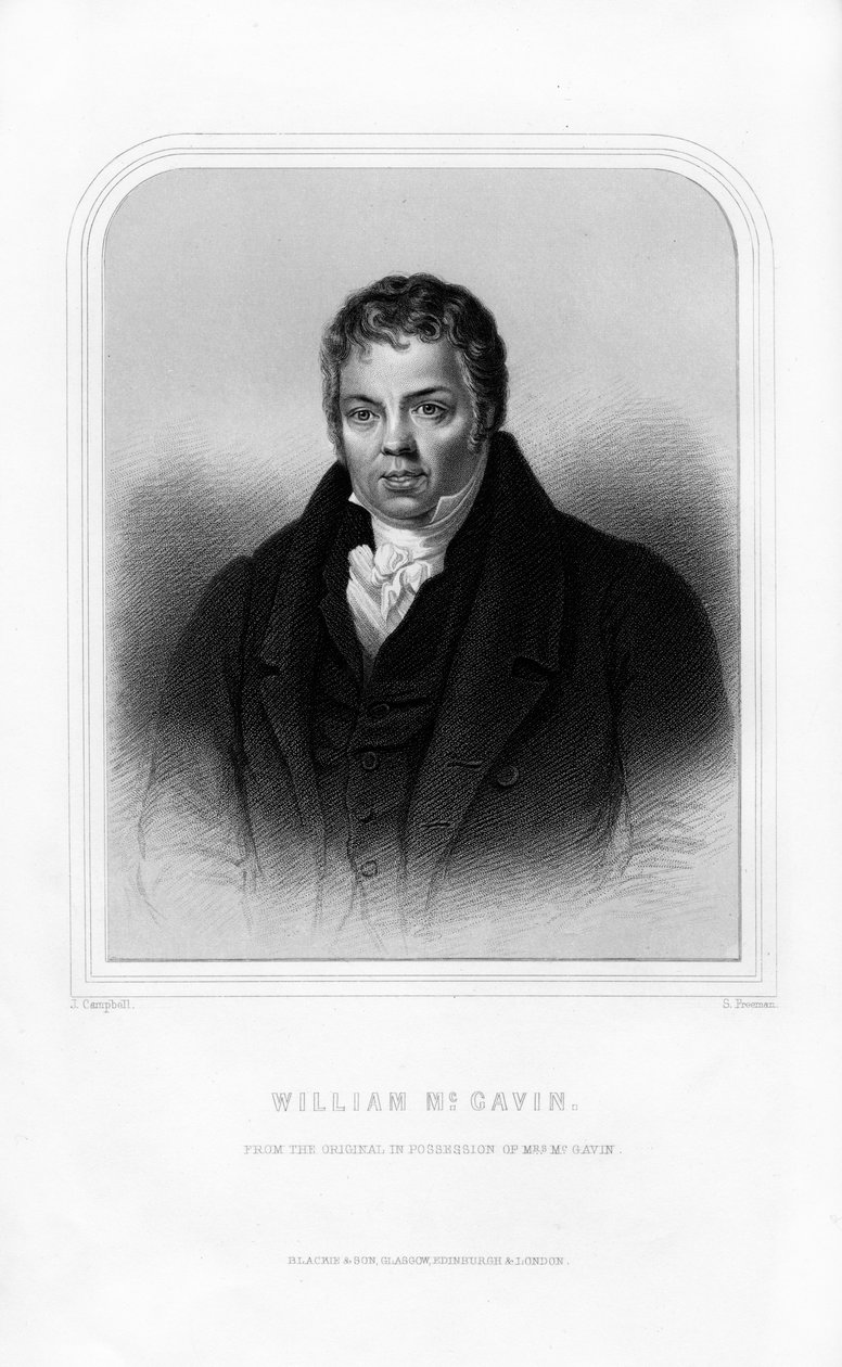 William McGavin, skotlantilainen kiistanalainen, 1870. tekijältä S. Freeman