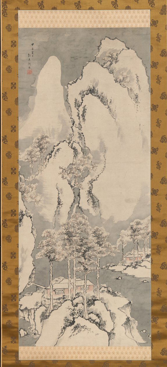 Luminen maisema, 1744. tekijältä Sakaki Hyakusen