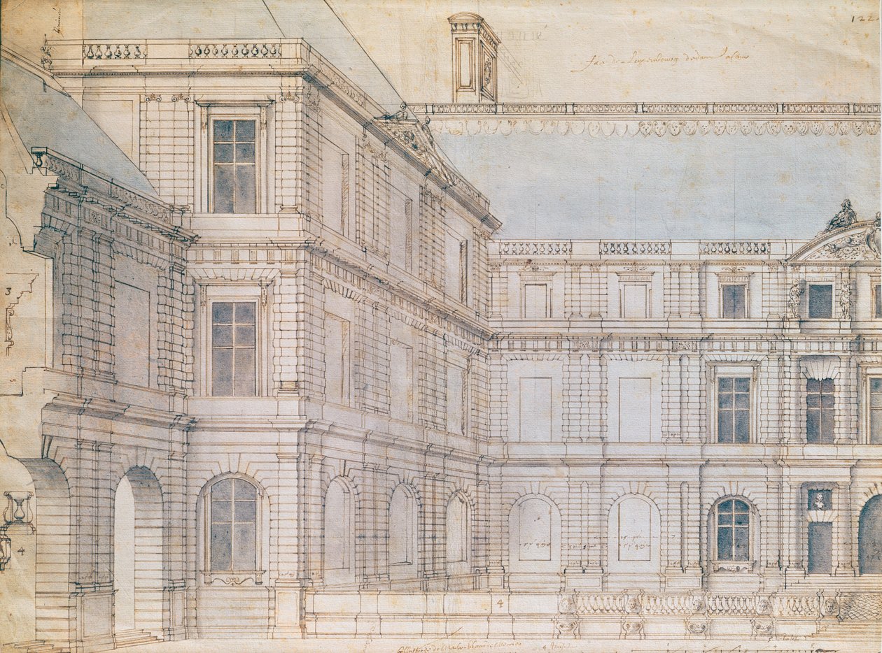 Palais de Luxembourgin pohjoinen julkisivu tekijältä Salomon de Brosse