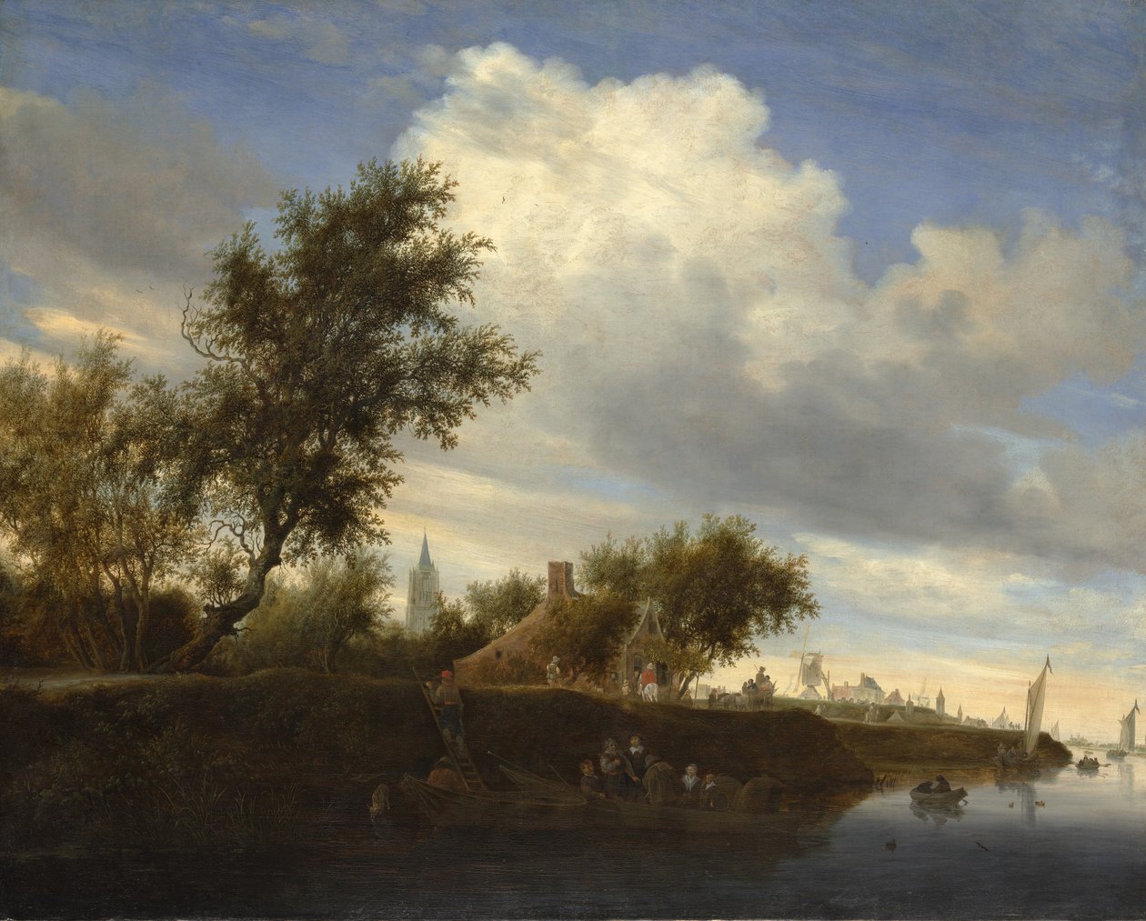 aLautta lähellä Gorinchemia, 1646. tekijältä Salomon Ruysdael