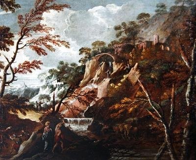 Maisema hahmoilla tekijältä Salvator Rosa