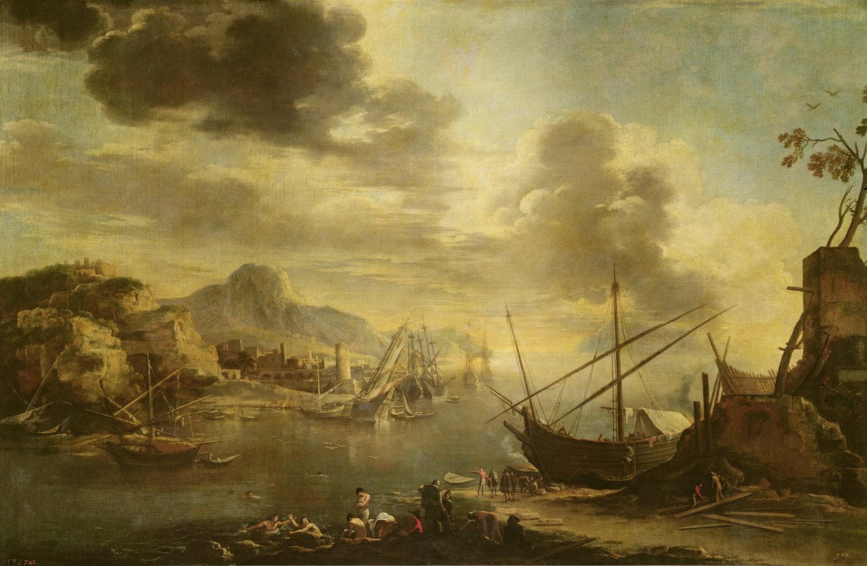 Salernonlahti, noin 1640-45. tekijältä Salvator Rosa