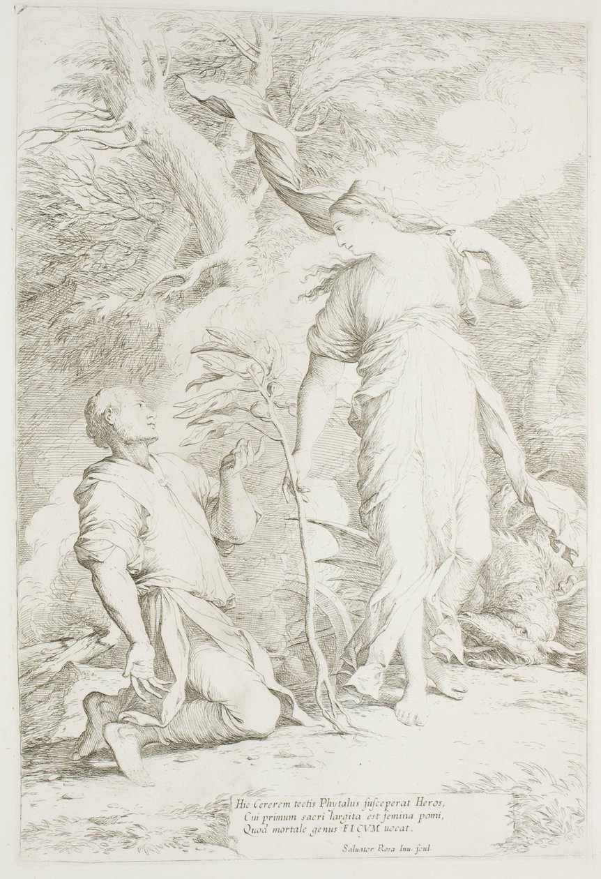Ceres ja Phytalus tekijältä Salvator Rosa