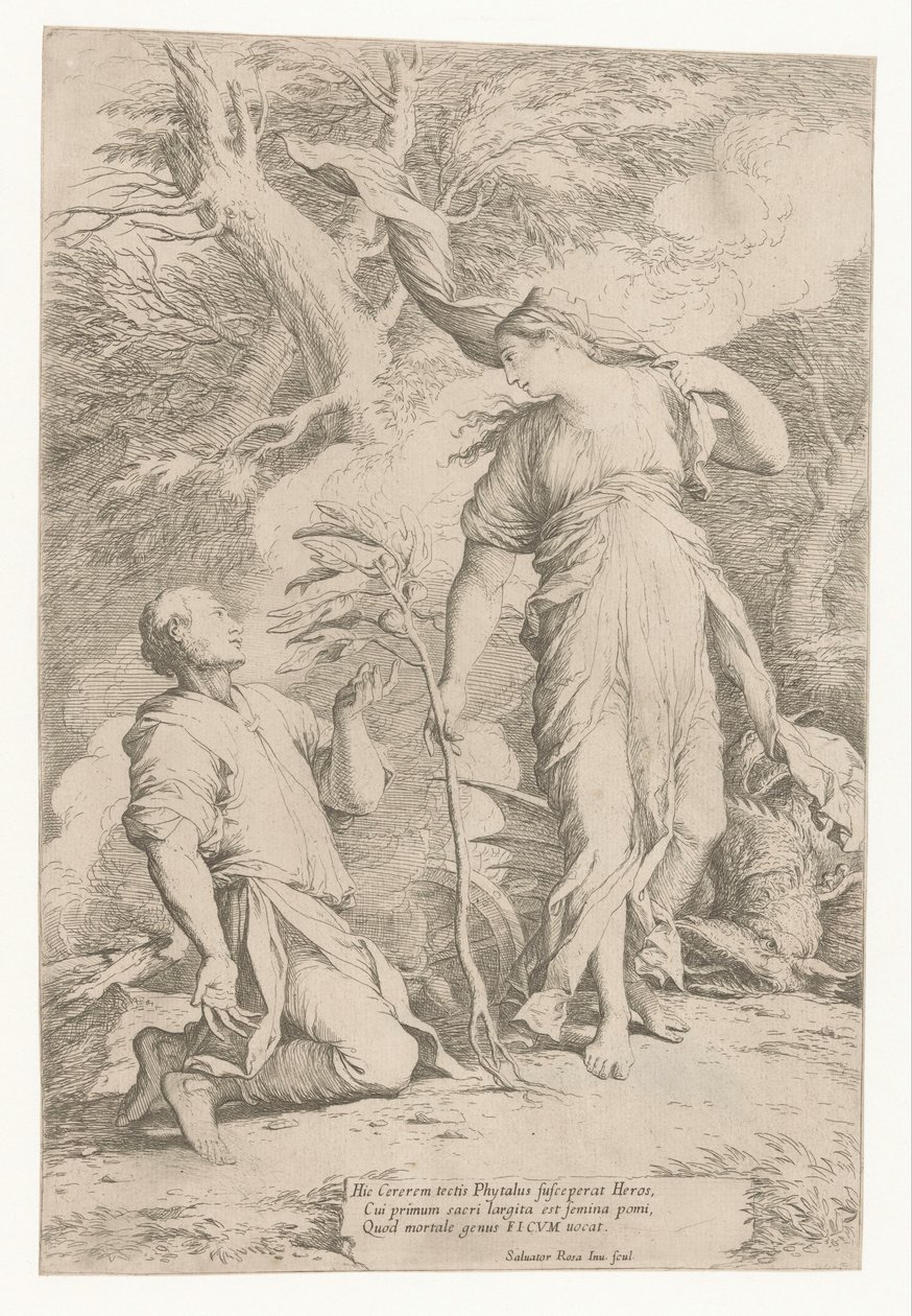 Ceres ja Phytalus tekijältä Salvator Rosa