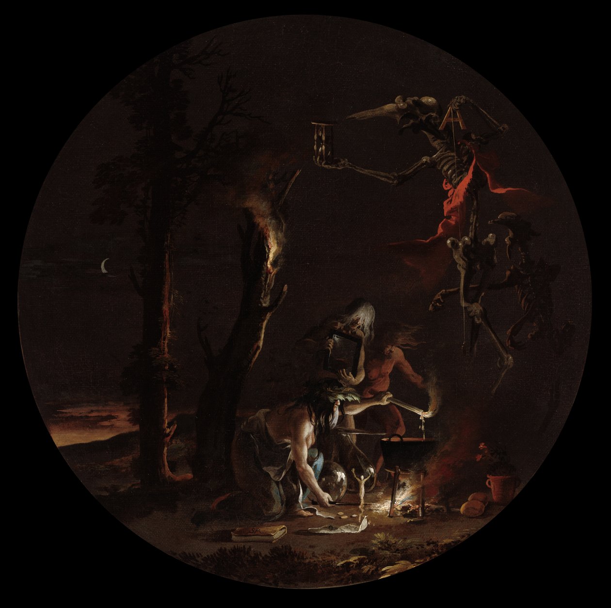 Noituuden kohtaukset: Ilta, n. 1645-1649. tekijältä Salvator Rosa