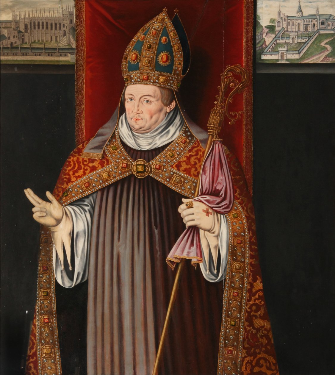 William of Wykeham (öljy paneelissa) tekijältä Sampson Strong
